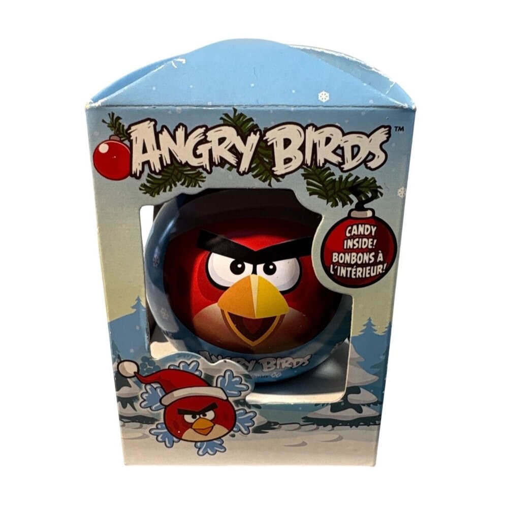 Angry Birds Christmas Ornament Tin Red & Blue Snowflake  No Candy